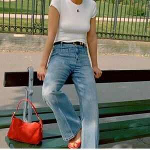 Rouje X J.Crew Marin high-rise flare jean